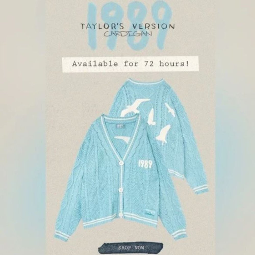 Taylor Swift 1989 Taylor's Version Cardigan Sweater BNIP Medium/Large